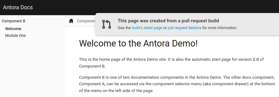 Pull request notification